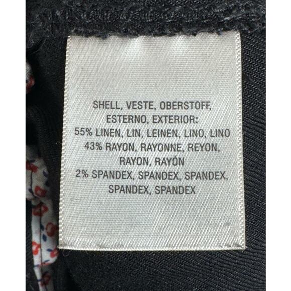 Anthropologie Elevenses Romy Paperbag Waist Linen Cargo Pants Black Size XS - Picture 6 of 11